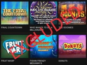 Excluded Games